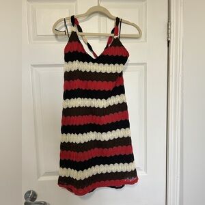 Y2K knit halter mini dress